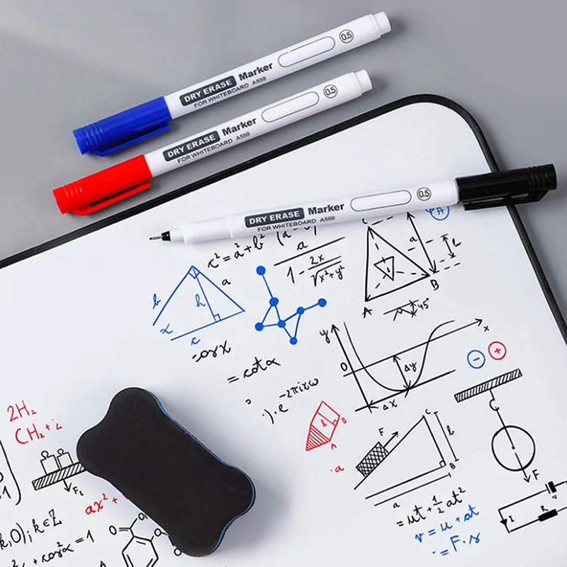 1.0MM Erasable Whiteboard Pen Extremely Thin Dry Erasing Pen Office Examination Waterproof Marker Pen thumbnail 4