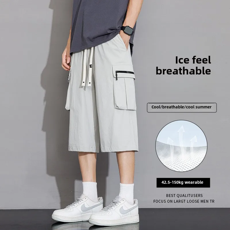 Summer Thin Style Loose Casual Sports Cropped Pants Summer Man Shorts Cargo Short-fitting Men Shorts Free Shipping Cargo-shorts thumbnail 2