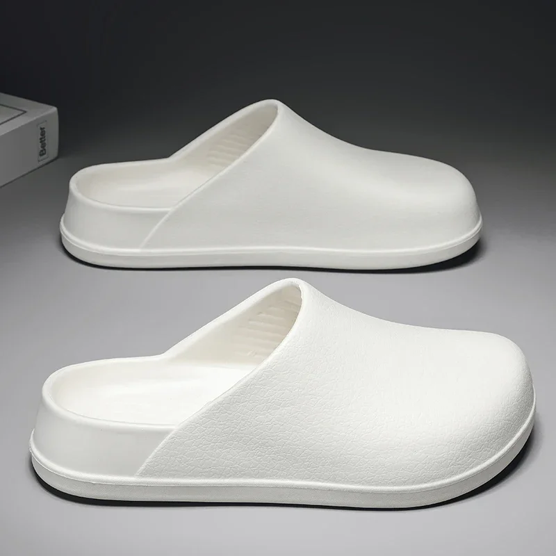 Mens Kitchen Chef Shoes Waterproof Garden Clogs Closed Toe Half Shoes Rubber Slippers Restaurant Hotel Working Summer Beach thumbnail 2