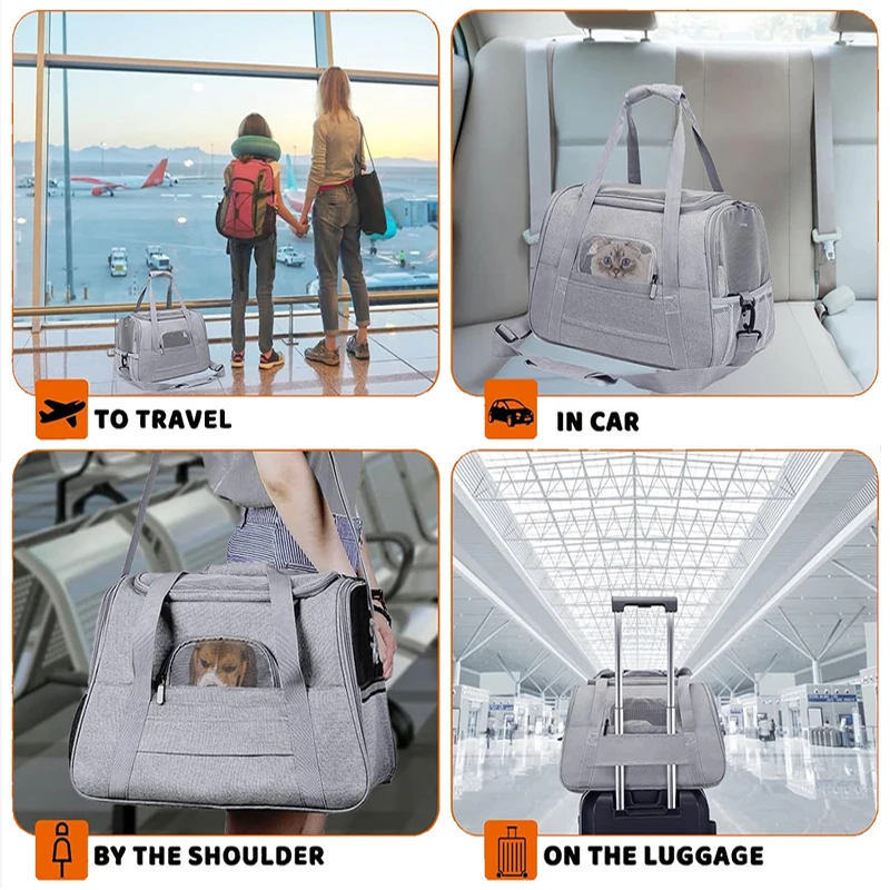 Cat Bags Portable Dog Carrier Bag Mesh Breathable Foldable Cats Carrier Bag Travel Breathable Transport Handbag Pet Travel Bags thumbnail 5