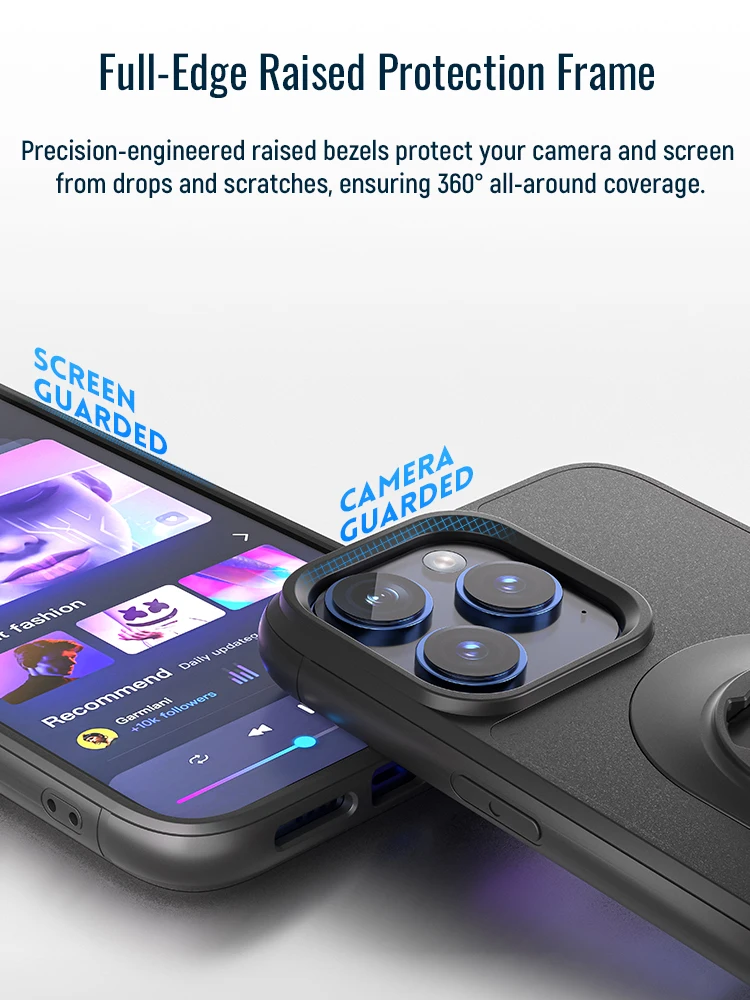 Shockproof Case for iPhone 17/16/15/14/13/12/11Pro Max Quad-Style Motorbike / Bicycle Phone Holder/Car Mount with Lock-in Design thumbnail 3