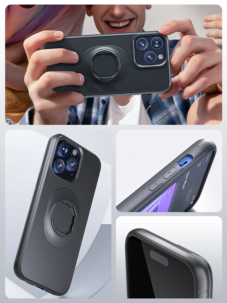 Shockproof Case for iPhone 17/16/15/14/13/12/11Pro Max Quad-Style Motorbike / Bicycle Phone Holder/Car Mount with Lock-in Design thumbnail 2