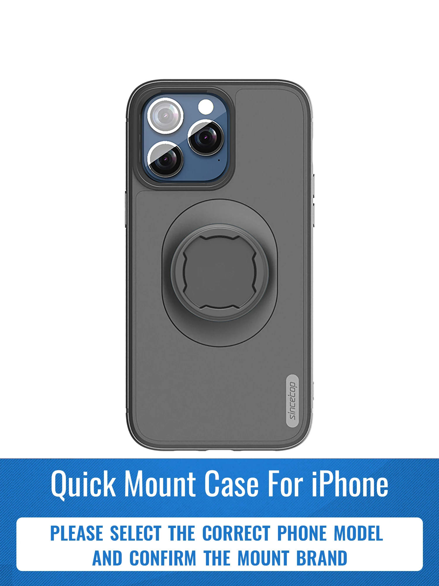 Shockproof Case for iPhone 17/16/15/14/13/12/11Pro Max Quad-Style Motorbike / Bicycle Phone Holder/Car Mount with Lock-in Design