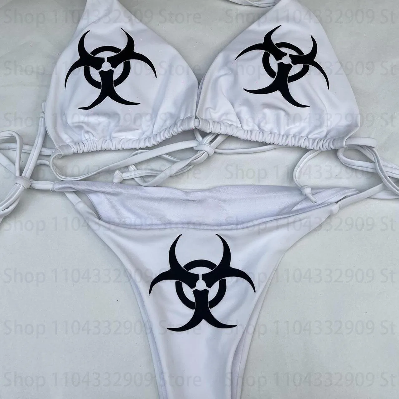 2000s Gothic Vintage bikini Y2k style Graphic Women Fairy Trash bikini Emo girls Punk bikini swimm Sexy Girls Bathing Suitit thumbnail 2