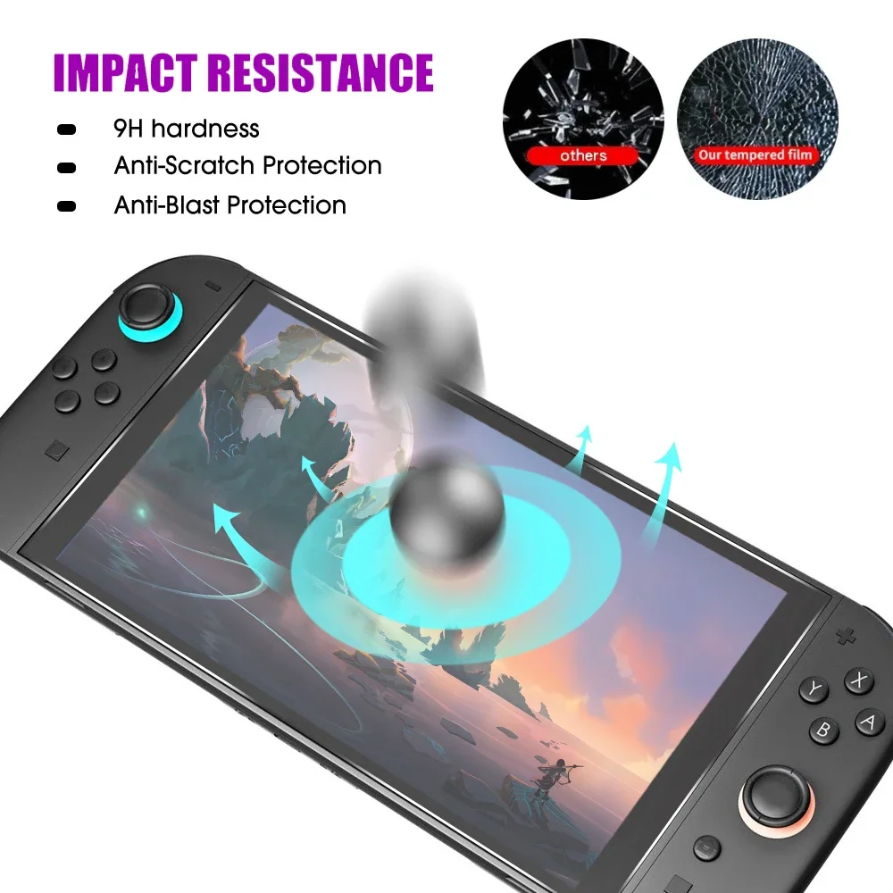 9H Tempered Glass for Nintendo Switch 2 Screen Protector, HD Clear Anti-Scratch Protective Film Switch2 Console Accessories thumbnail 4