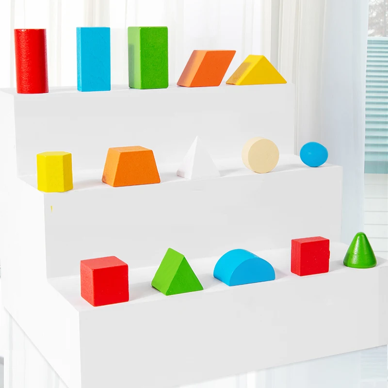 16/24/38Pcs Hot Wooden Building Blocks Set Assembled Building Blocks Baby Shape Color Early Educational Toys Gifts for Children thumbnail 5