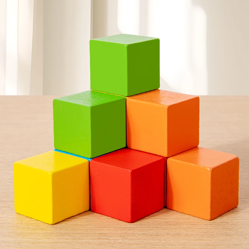 16/24/38Pcs Hot Wooden Building Blocks Set Assembled Building Blocks Baby Shape Color Early Educational Toys Gifts for Children thumbnail 4