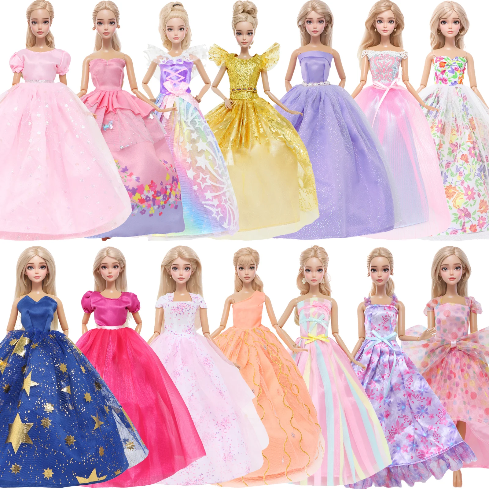 Fashion Doll Dress 30CM Doll Evening Gown Wedding Party Skirt 11.8 Inch Outfit Doll Clothes Accessories 1/6 11.5" Girl Toy Gift thumbnail 2