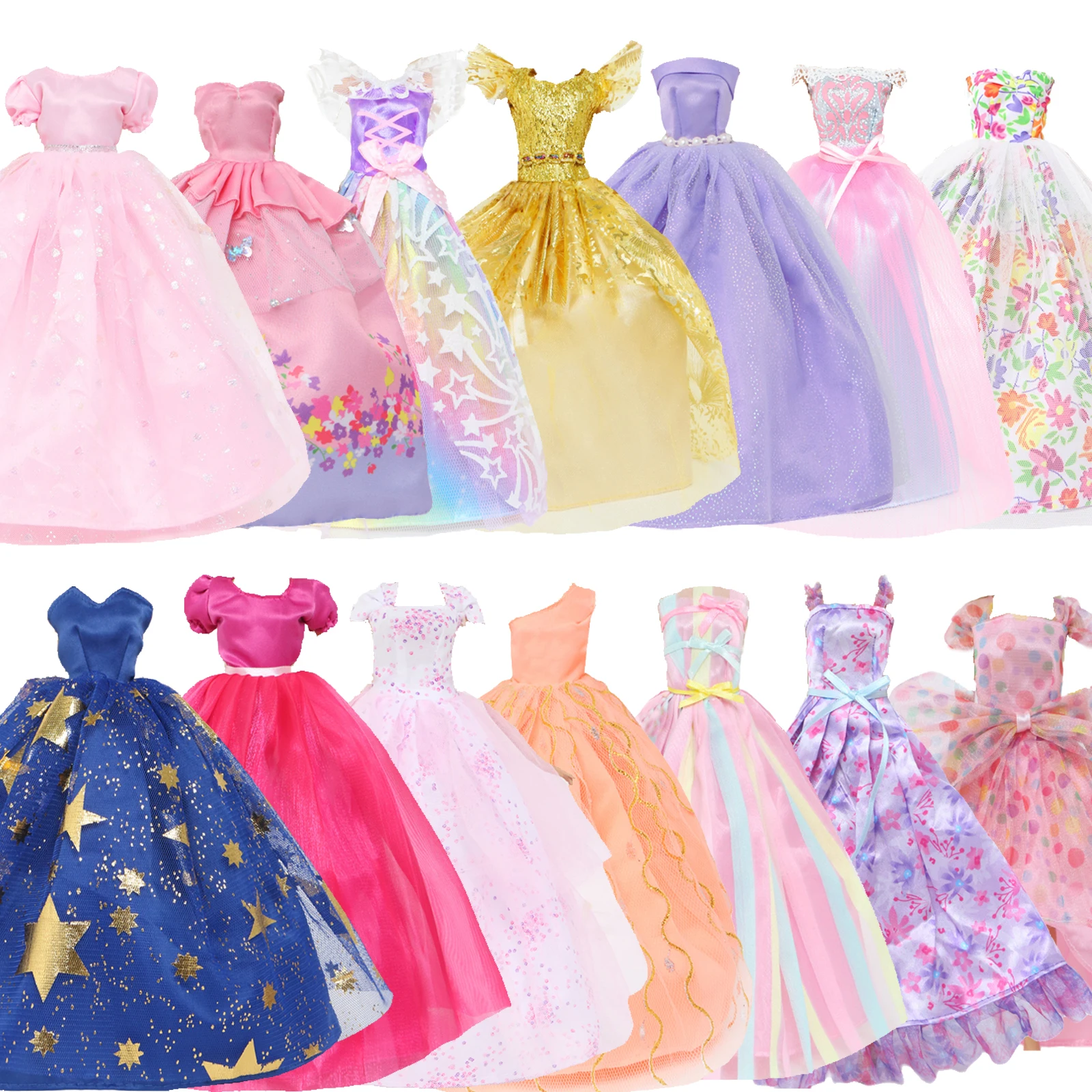 Fashion Doll Dress 30CM Doll Evening Gown Wedding Party Skirt 11.8 Inch Outfit Doll Clothes Accessories 1/6 11.5" Girl Toy Gift