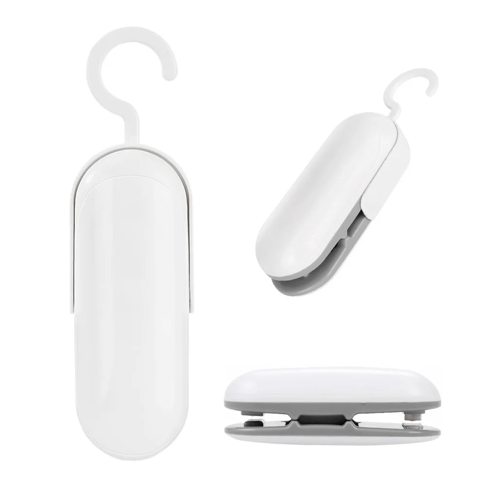 Small Useful Kitchen Gadget 2 IN 1Food RE-Sealer Plastic Bag Heat Sealing Handheld Snack Sealer Machine With Bag Cutter 2 Packs thumbnail 4