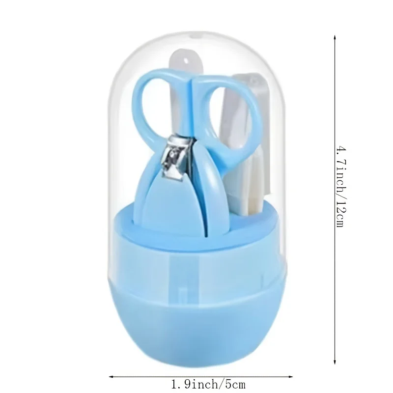 4pcs Infant Baby Clipper Nail Set, Baby Grooming Kit, 4-in-1 Baby Care Set, Baby Nail Clipper, Scissors, Nail File, Tweezer thumbnail 6