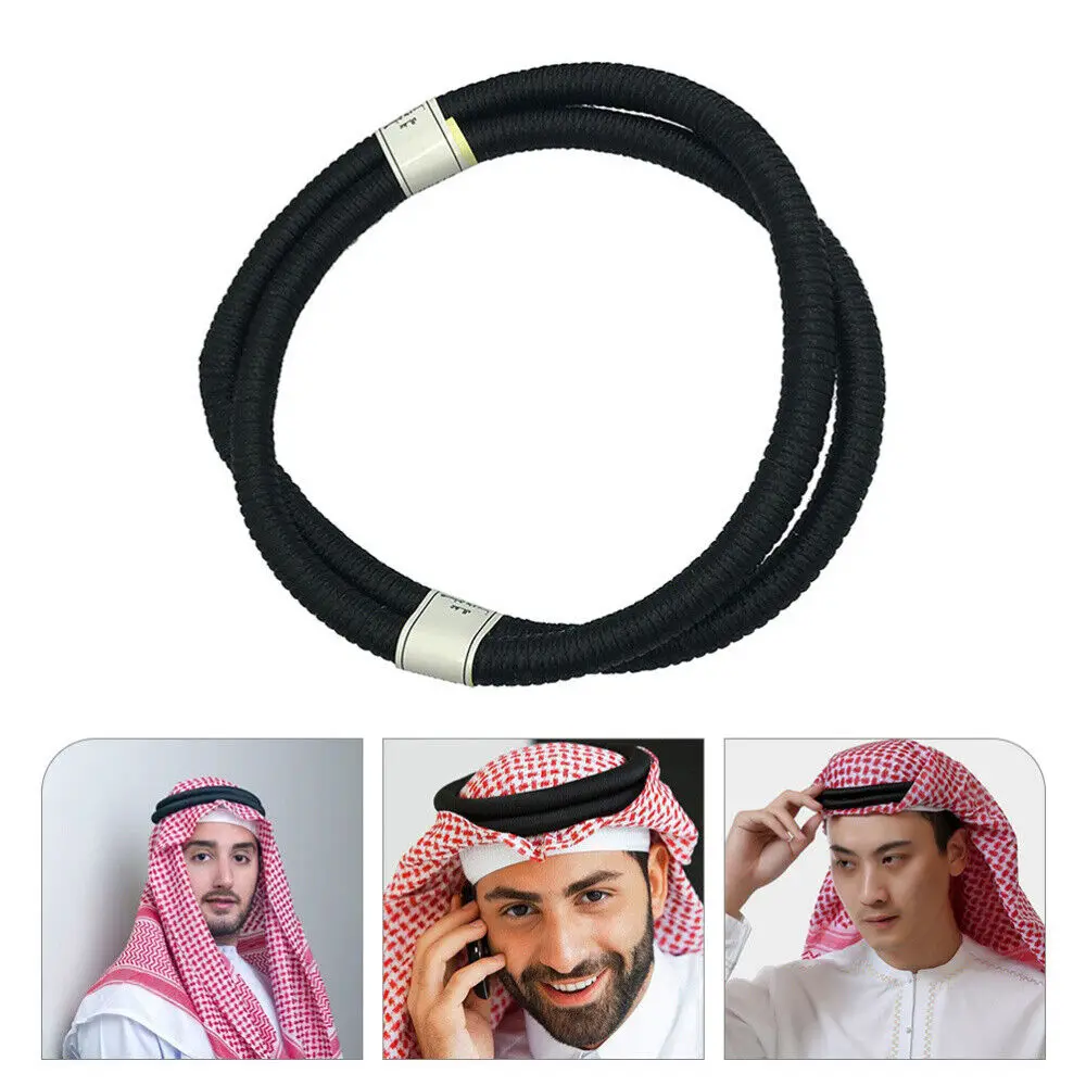 Men's Head Wrap Versatile Lightweight Embroidered Head Scarf Headband Fashionable Arab Head Scarf Rope for Dance Performances thumbnail 2