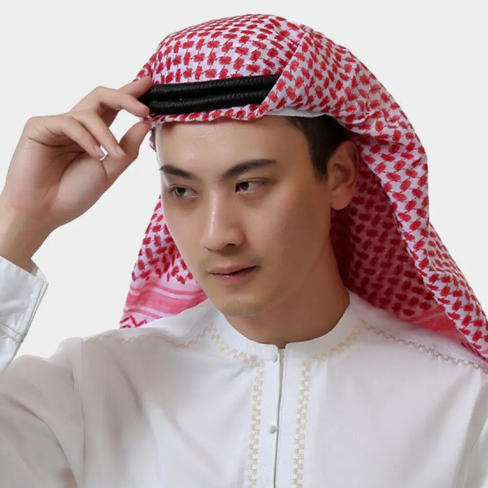 Men's Head Wrap Versatile Lightweight Embroidered Head Scarf Headband Fashionable Arab Head Scarf Rope for Dance Performances thumbnail 3
