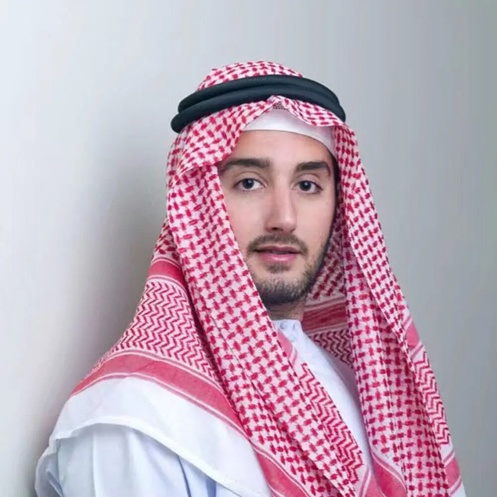 Men's Head Wrap Versatile Lightweight Embroidered Head Scarf Headband Fashionable Arab Head Scarf Rope for Dance Performances thumbnail 4