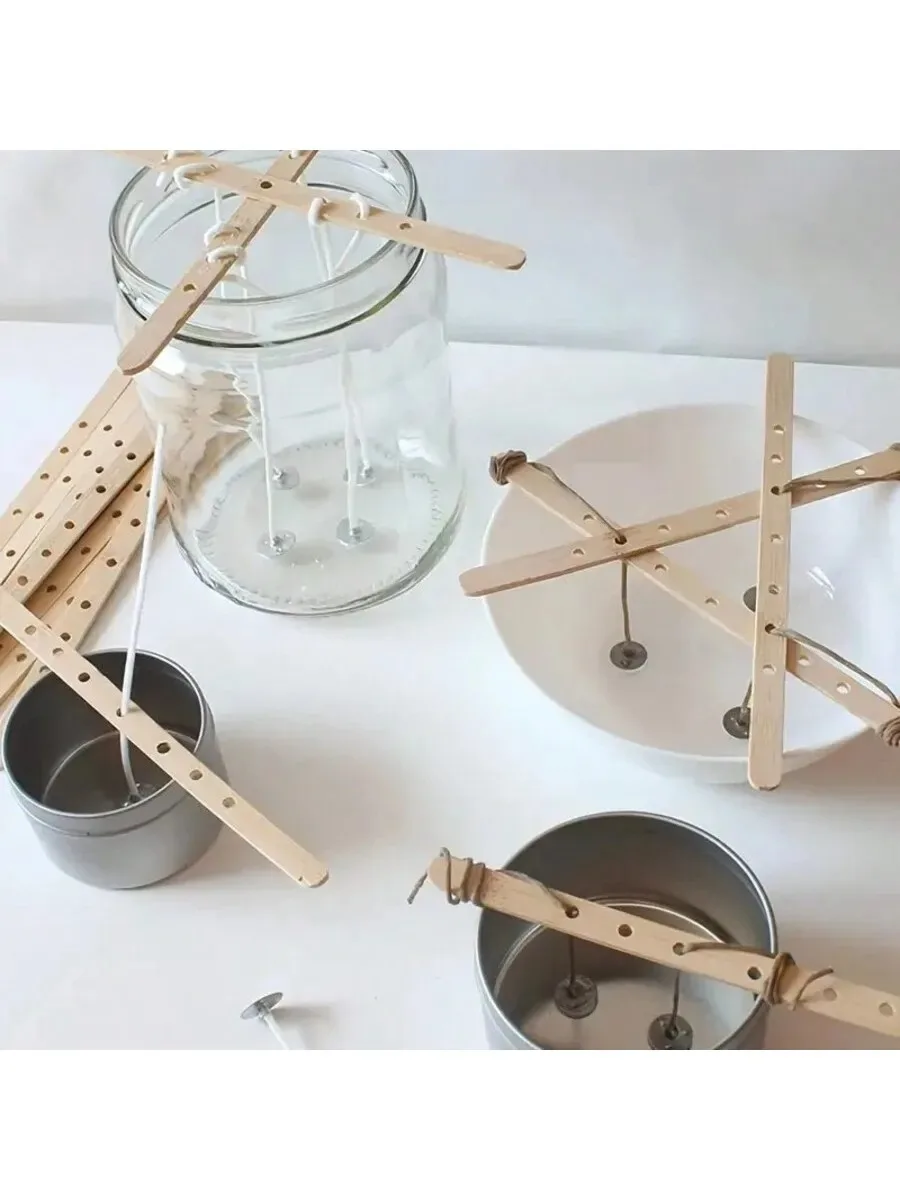 Wooden Candle Wicks Holder Making Tool Wicks Centering Device DIY Candle Accessories Handmade Crafts thumbnail 3