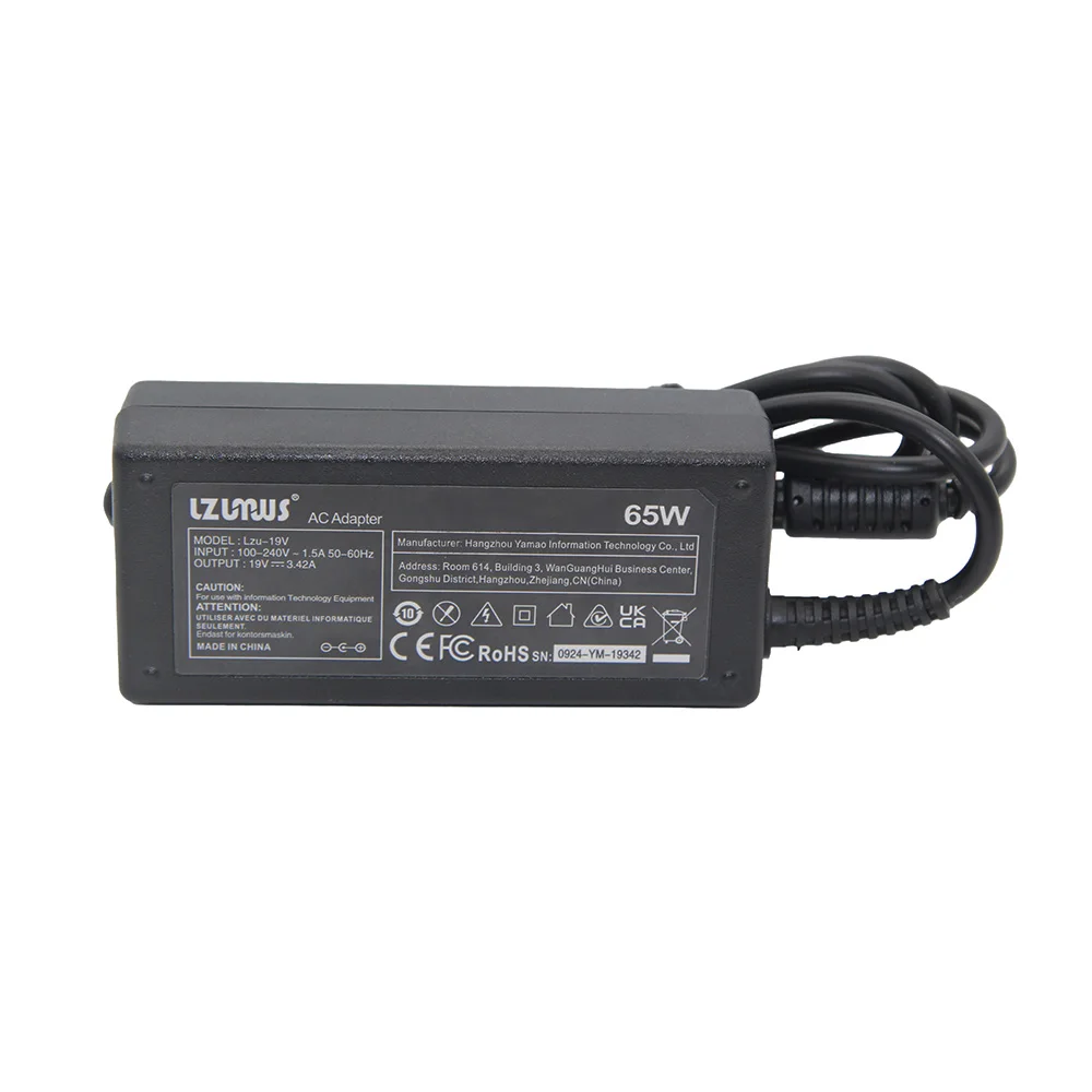 LZUMWS 65W Charger for LG Monitor 19V 3.42A 6.5x4.4mm Adapter for LG 19" 20" 22" 23" 24" 23" 27" 32" 34" LED LCD HD for Samsung thumbnail 3