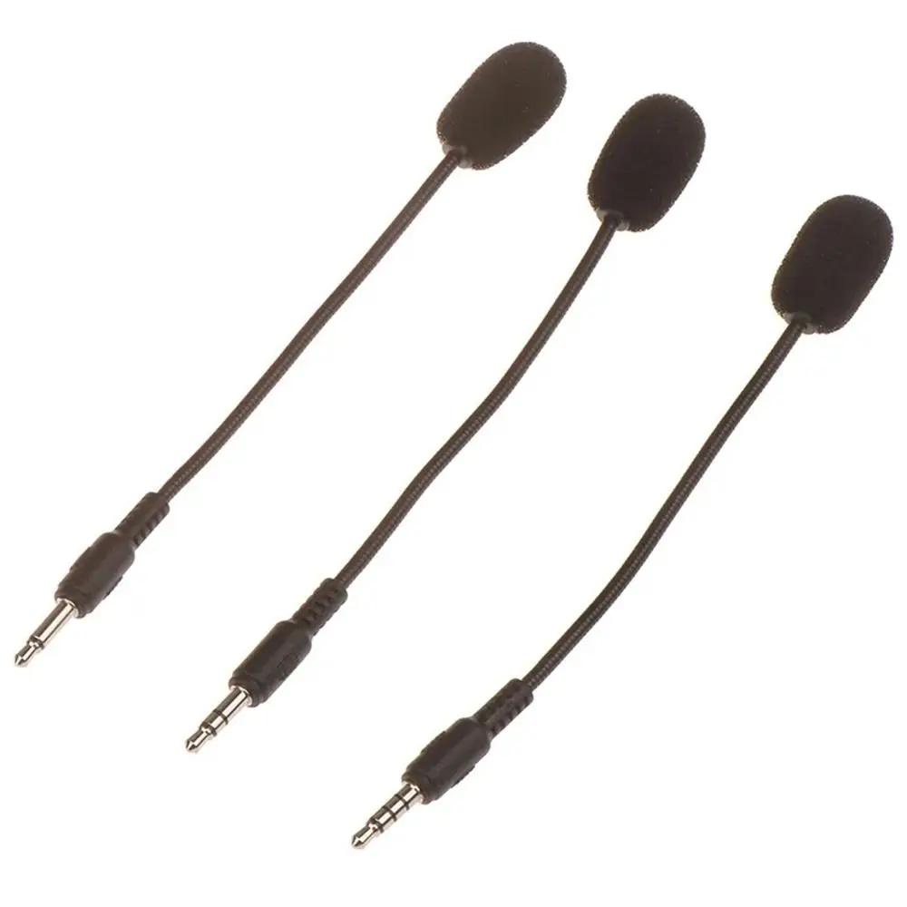 Replacement Headphones Mic Game 3.5mm Wired HD Voice Mic Detachable Straight Plug In-line Headset Microphone Gaming Headphones