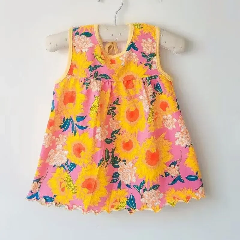 Baby Girl Dresses Girls Infant Cotton Sleeveless Dress Summer Baby Dress Printed +Embroidery thumbnail 5