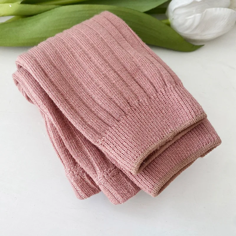 1pcs Spring Autumn Baby Leggings Girls Solid Color Elasticity Leggings Knitwear Girls Leggings Leisure Ribbed Legging thumbnail 6