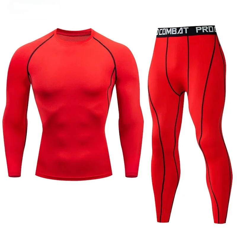 2pcs Men Compression Sportswear Suit Elastic Training Sports Yoga Sets Workout Jogging Fitness Clothing Tracksuit Pants Sporting thumbnail 6