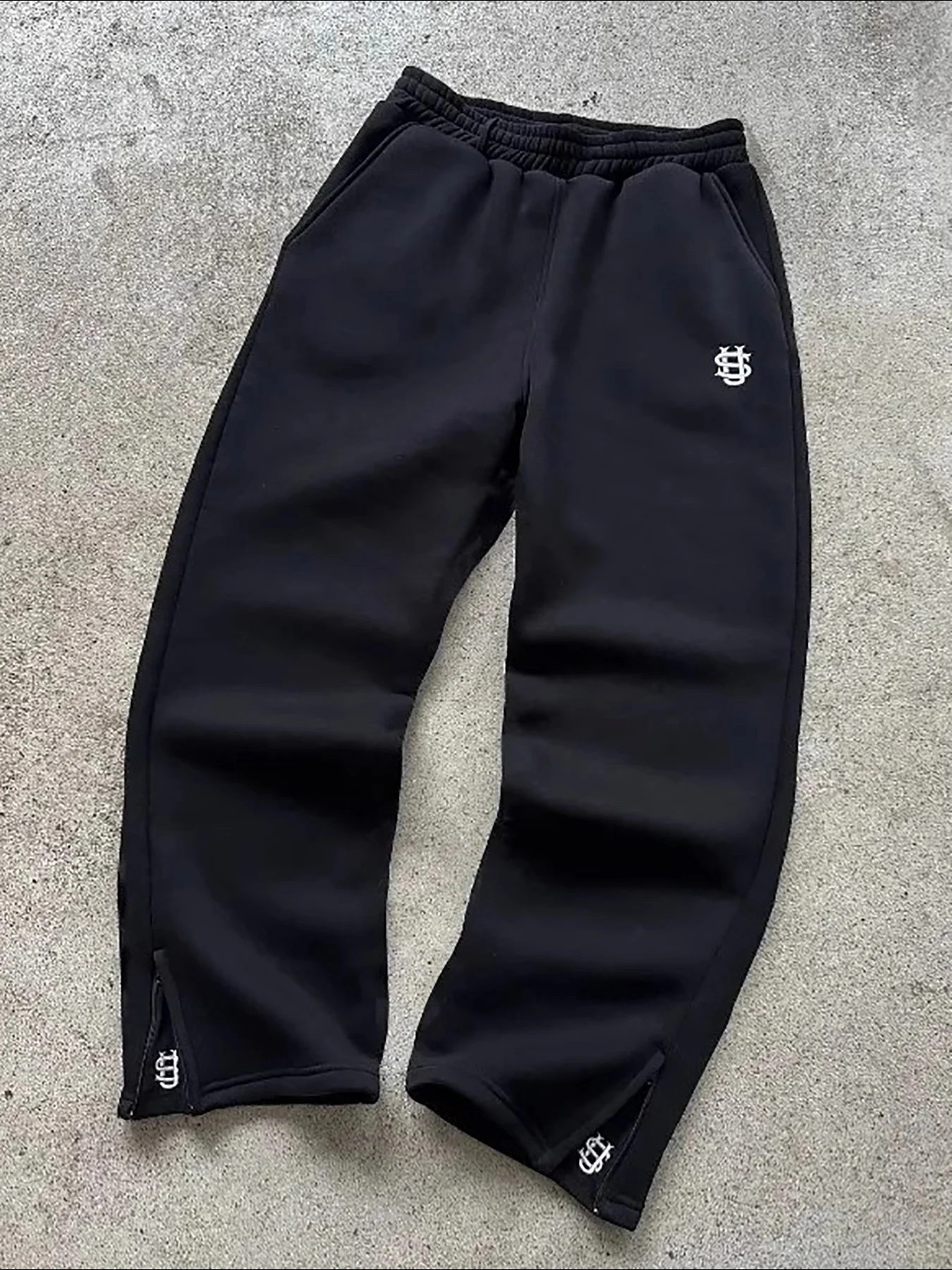 New Y2K Pants Personalized Pant Leg Zipper Embroidery Hip Hop Casual Joggers Men Pants Retro Straight Pants Tracksuit Streetwear thumbnail 5