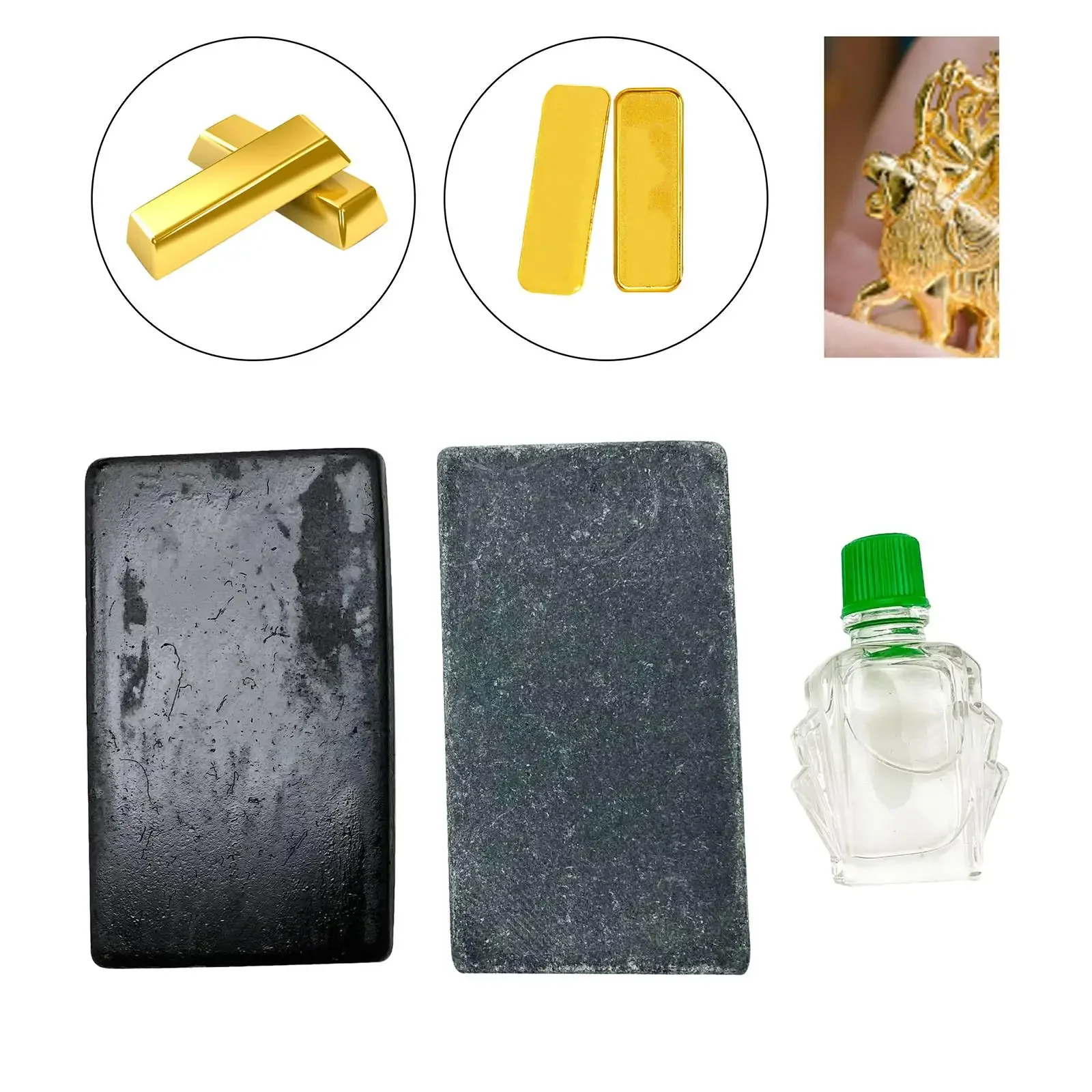 Gold Testing 10K/14K/18K/22K/24K Acid Tester Stone/Water for Jewelry Portable Precious Metals Detector with Tools thumbnail 2