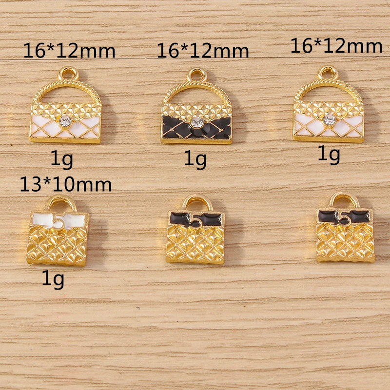 Tusember 10pcs Random Mix Charms Enamel Bowknot Bag Shoes Pendants for Jewelry Making Earrings Necklace DIY Bracelet Accessories thumbnail 5