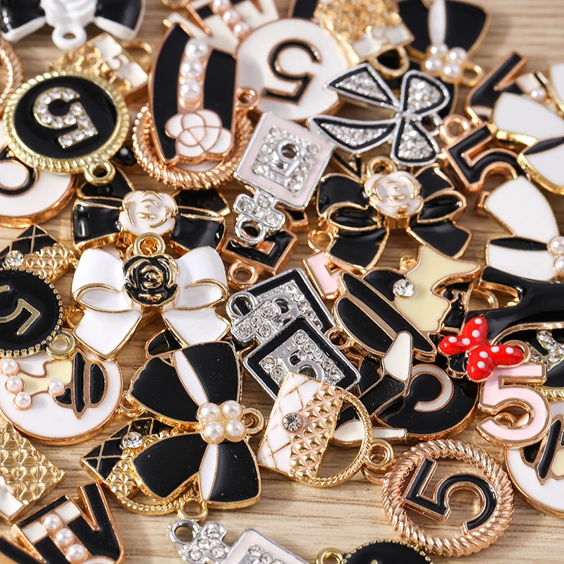 Tusember 10pcs Random Mix Charms Enamel Bowknot Bag Shoes Pendants for Jewelry Making Earrings Necklace DIY Bracelet Accessories thumbnail 2