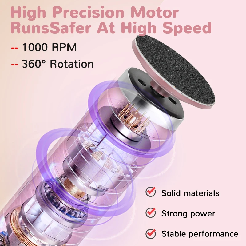 Foot Care Tool 2-in-1 Foot and Hand Electric Care Tools,Polish and Smooth,Shine Toenails Electric Callus Remover Pedicure File thumbnail 4