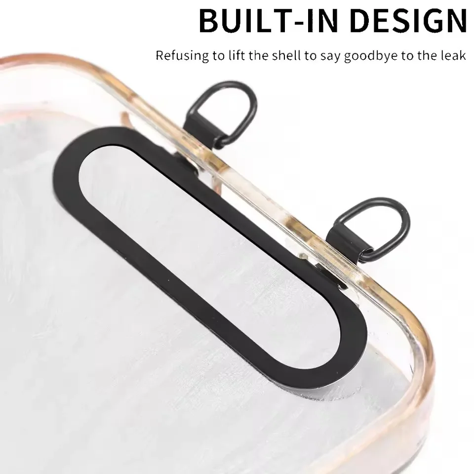 New Ultra Thin Metal Phone Lanyard Gasket Patch Stainless Steel Sturdy Hanging Cord Clips Accessories Cellphone Safety Connecter thumbnail 5