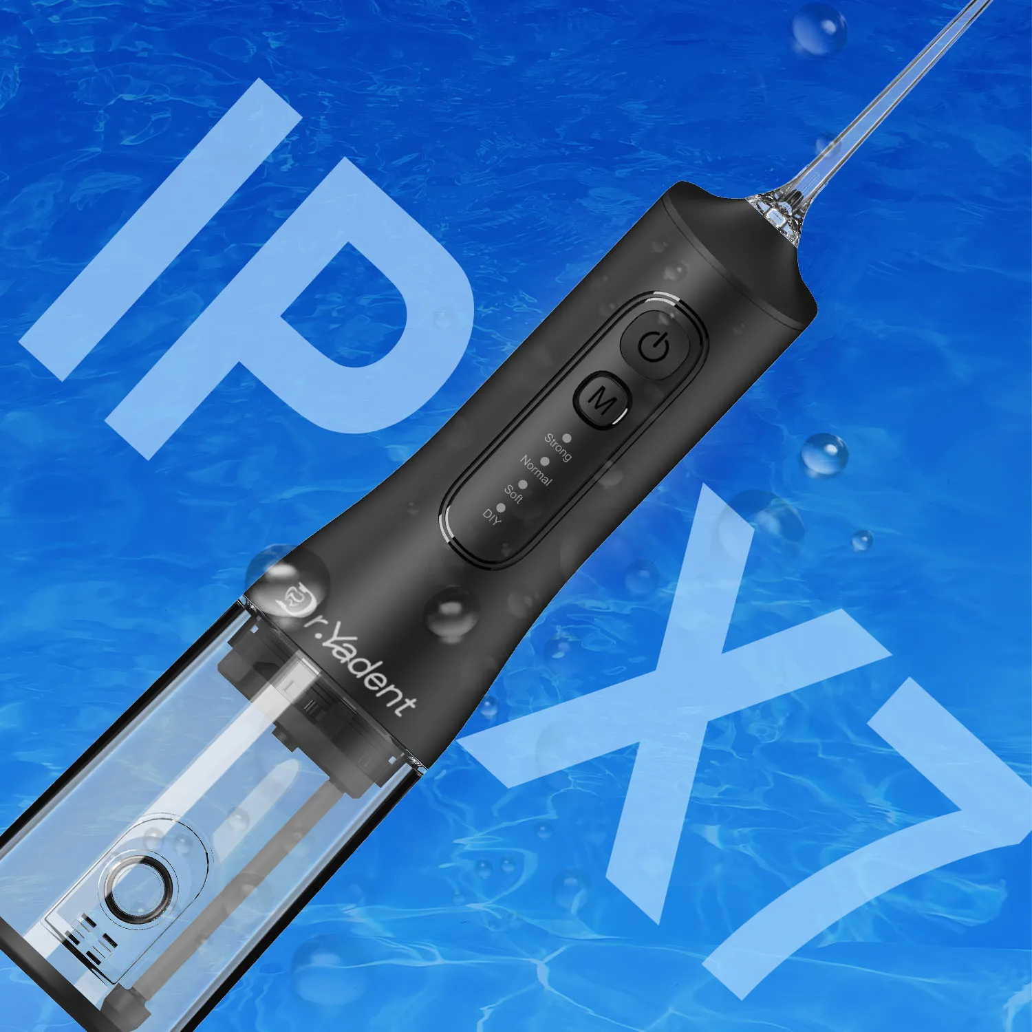 Dr.Yadent YD06 Cordless Oral Irrigator WaterFlosser 300ML Portable Water Jet USB-C Fast Charge 7 Nozzles 4 Modes IPX7 Waterproof thumbnail 2