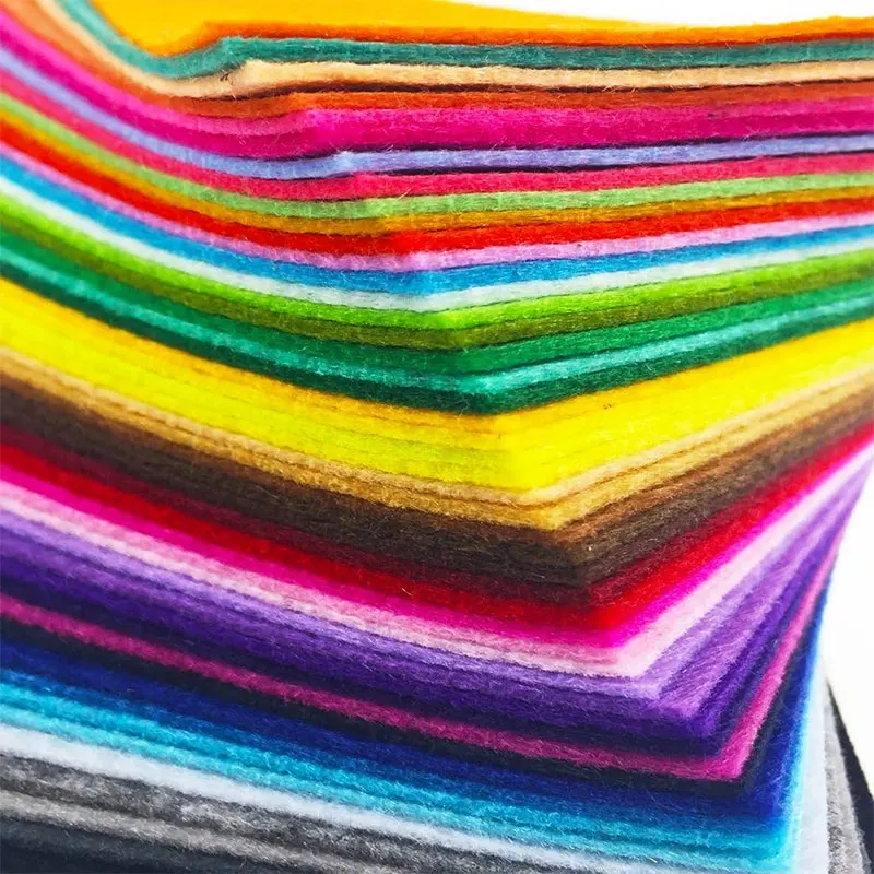 10-40Pcs Craft Felt Fabric Sheets Assorted Colors Non Woven Felt Sheet 1mm Thick Felt Fabric Square Patchwork for Kid DIY Sewing thumbnail 4