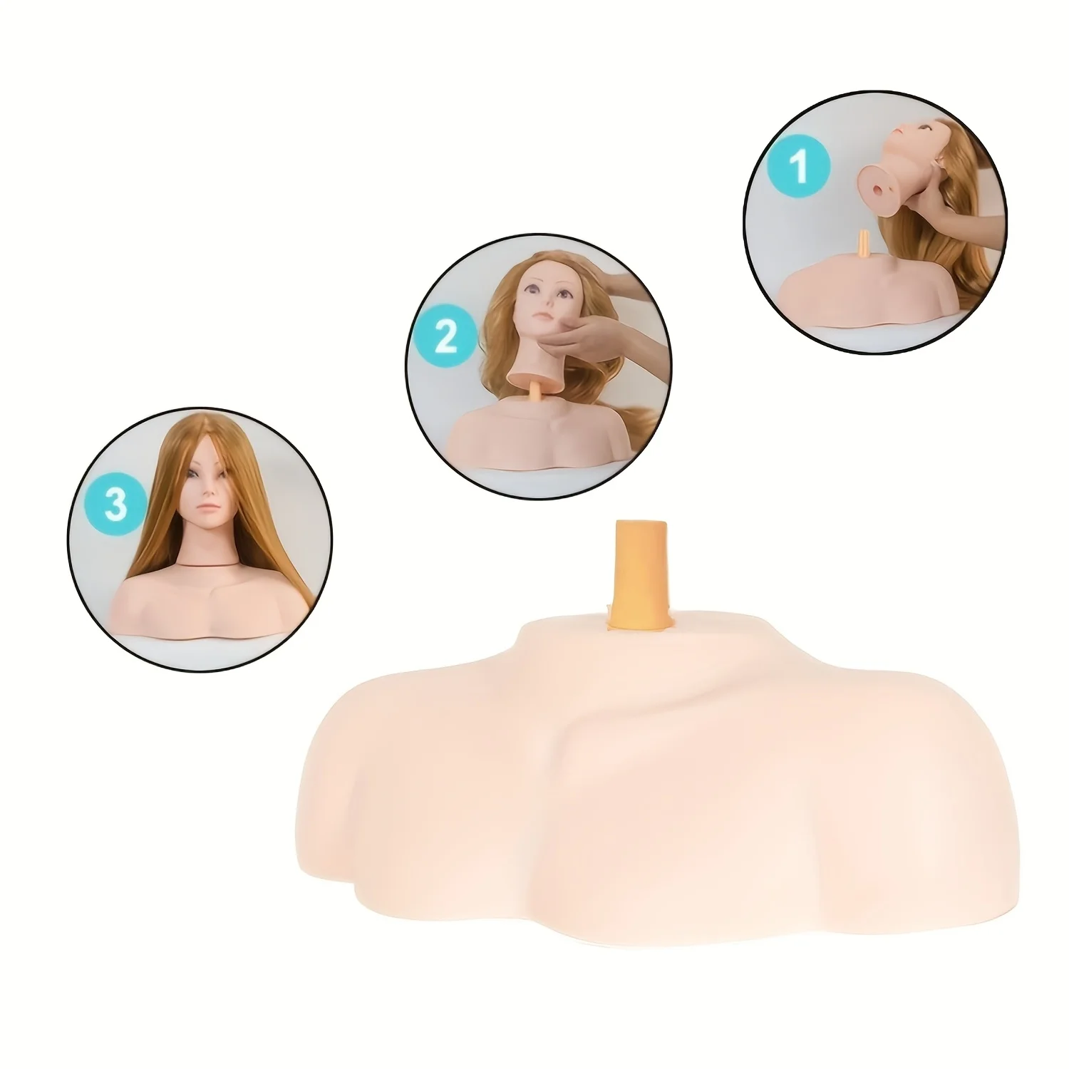 Mold Shoulder Support Bracket Dummy Head Holder Support Wig Stand Mannequin Head Support Fake Head And Shoulder Braces thumbnail 3