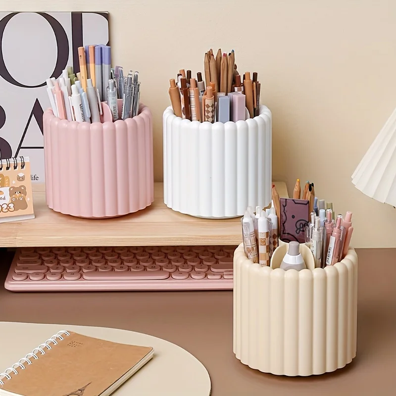 Modern Minimalist 360° Rotating Desk Organizer Pen Holder - Space-Saving, Multi-Functional Office Supplies - for Home & School thumbnail 3
