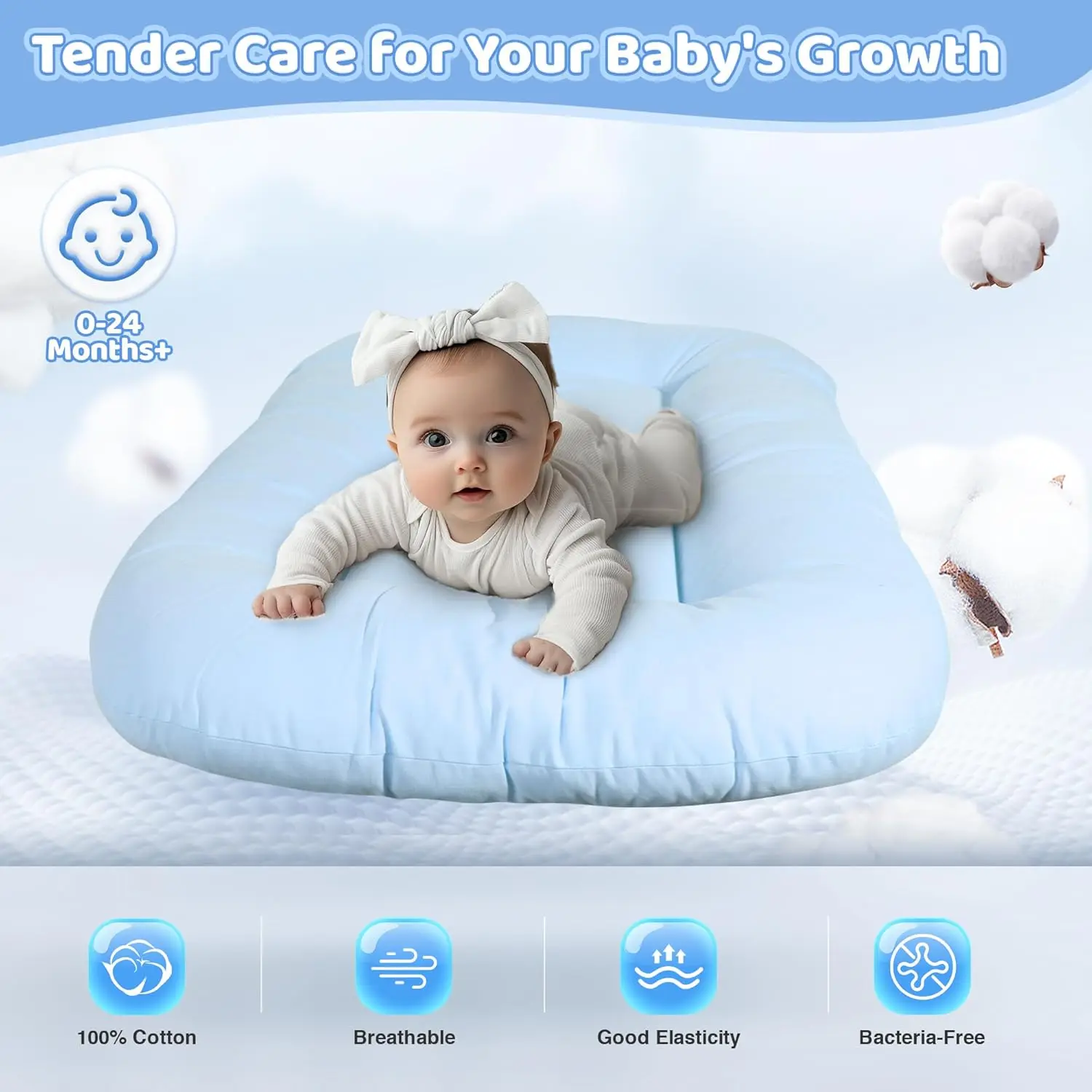 Newborn Folding Sleeping Baby Crib Nest Lounger Portable Bassinet Travel Bed Bassinet Bumper thumbnail 3
