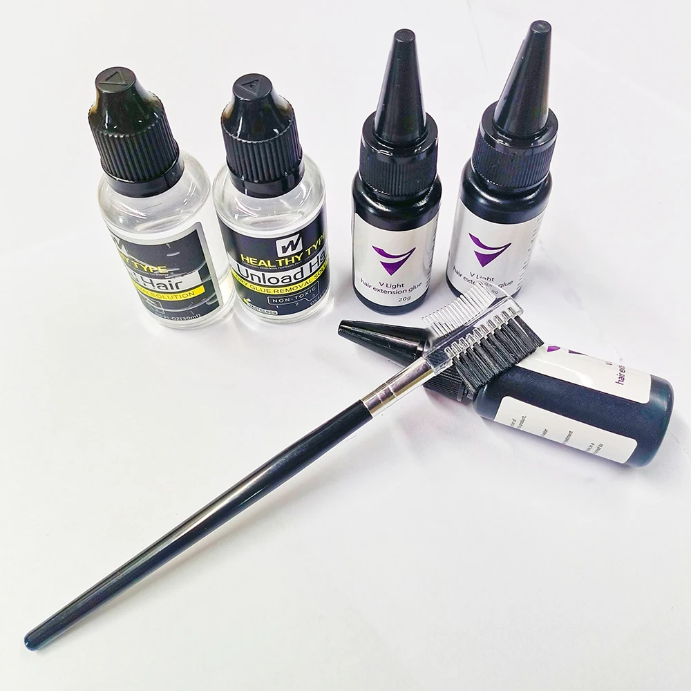 20g V-Light Technology Hair Extension wig glue V-Light transmit Hair Extension glue Set Hair Piece Hair Fast hair extensions thumbnail 2