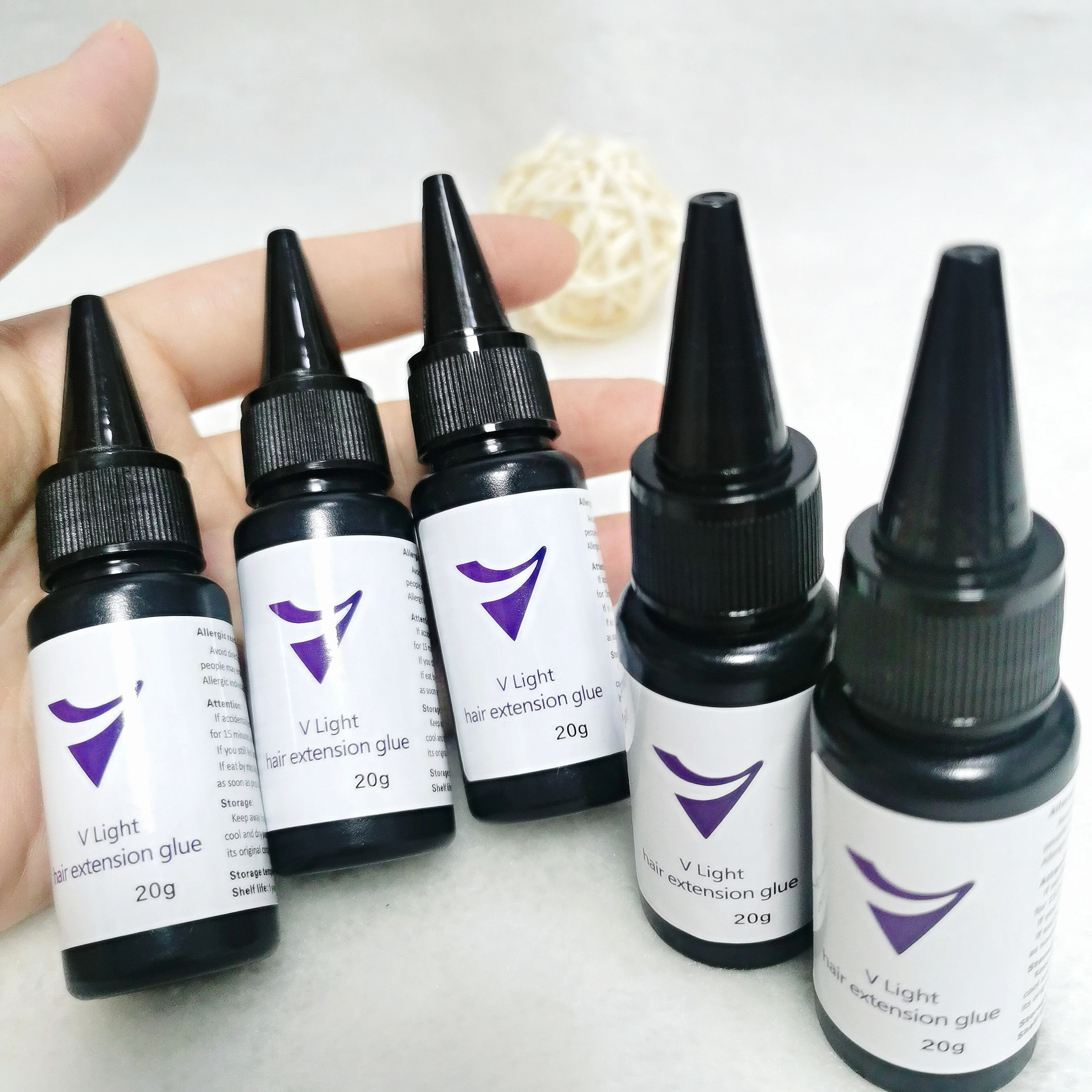 20g V-Light Technology Hair Extension wig glue V-Light transmit Hair Extension glue Set Hair Piece Hair Fast hair extensions thumbnail 3
