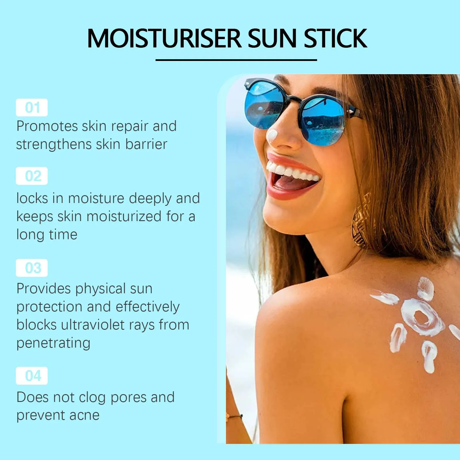 SPF 50+ Sunscreen Lotion Cream Long-Lasting Sun Protection Lightweight Non-Greasy Sun Block Prevent Sunburn Face Body Skin Care thumbnail 6