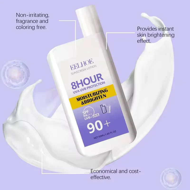 SPF 50+ Sunscreen Lotion Cream Long-Lasting Sun Protection Lightweight Non-Greasy Sun Block Prevent Sunburn Face Body Skin Care thumbnail 2