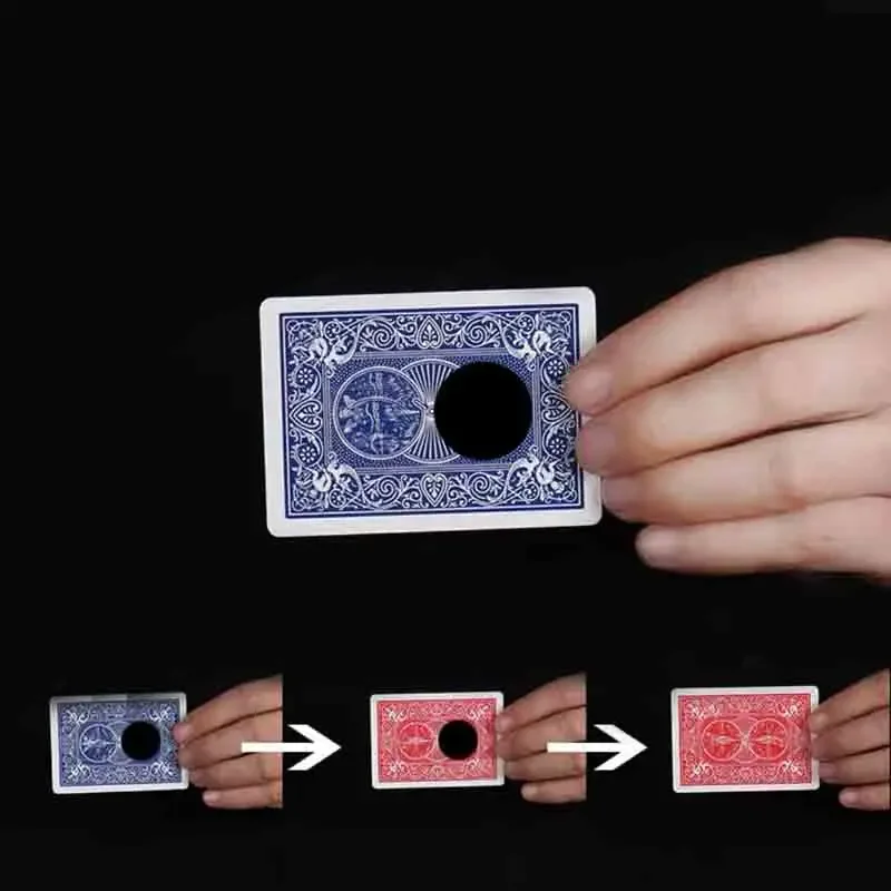 Blue to Red Color Changing Black Hole Magic Tricks Card Vanishing Close Up Props Magic Prop Illusion Gimmick Prop thumbnail 2