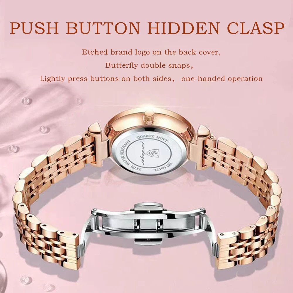 POEDAGAR Top Luxury Brand Woman Watch Waterproof Date Week Elegant Ladies Wristwatch High Quality Fashion Quartz Women's Watches thumbnail 4