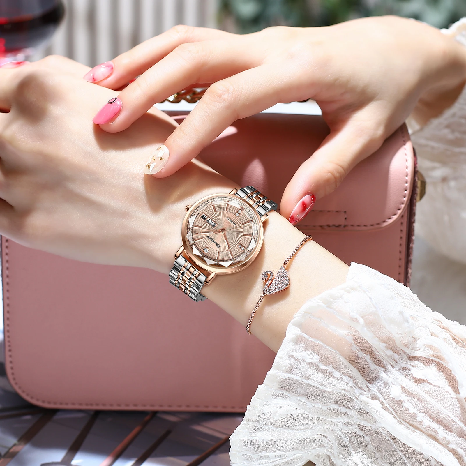 POEDAGAR Top Luxury Brand Woman Watch Waterproof Date Week Elegant Ladies Wristwatch High Quality Fashion Quartz Women's Watches thumbnail 6
