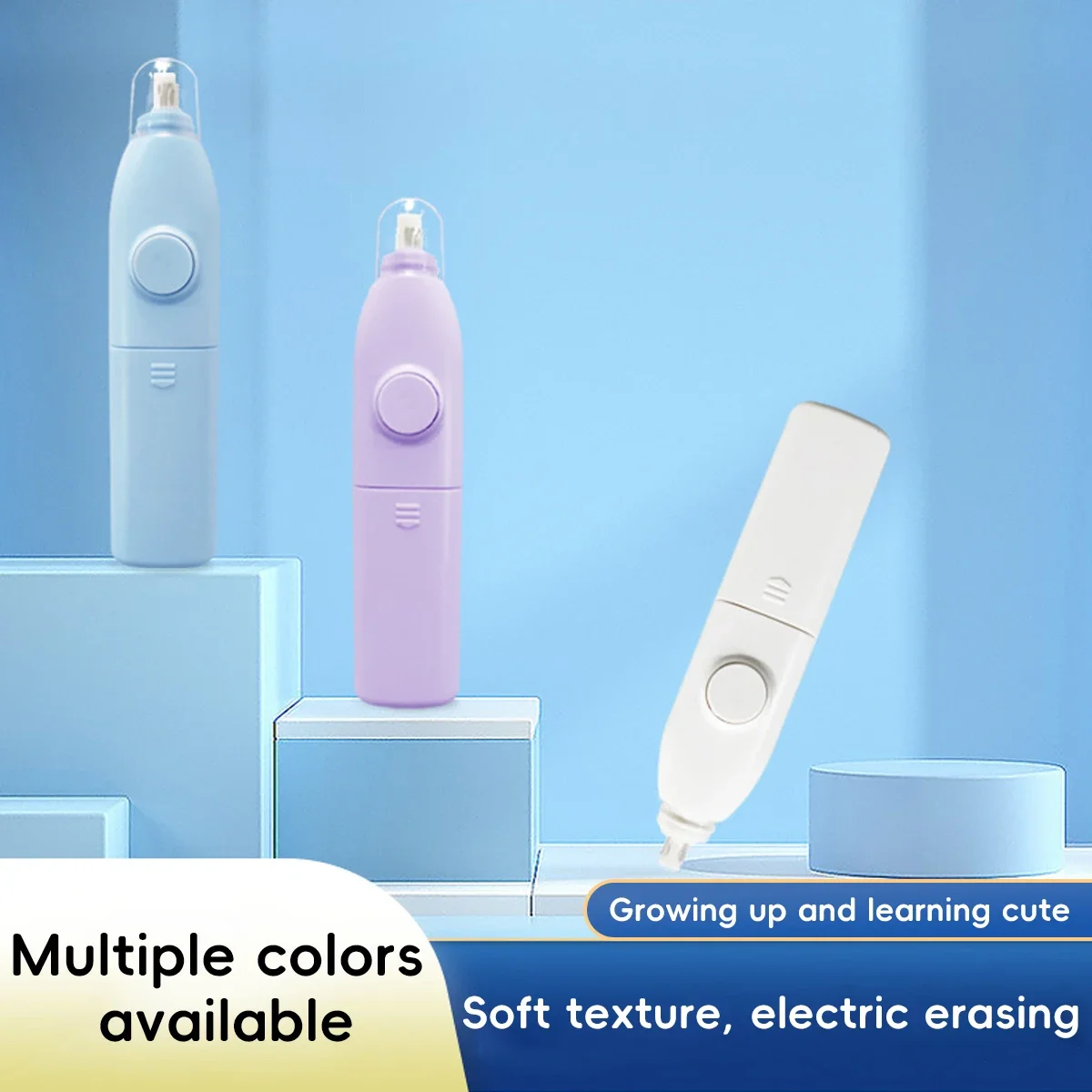 Electric Eraser Pencil Drawing Mechanical Cute Kneaded Erasers for Kids Student  School Office Supplies Rubber Pencil Eraser thumbnail 2