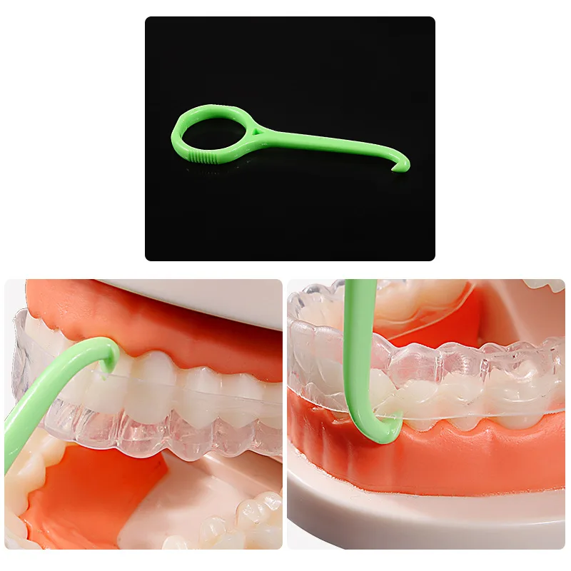 100 Pcs Dental Orthodontic Invisible Braces Remover Plastic Hook Disposable Orthodontic Aligner Remove Hook thumbnail 3