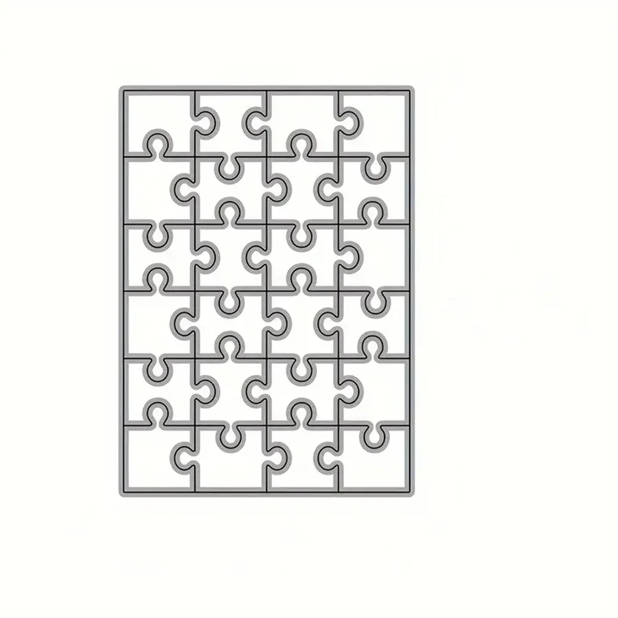 Small rectangular puzzle frame metal cutting mold for DIY scrapbooking and embossed crafts thumbnail 3