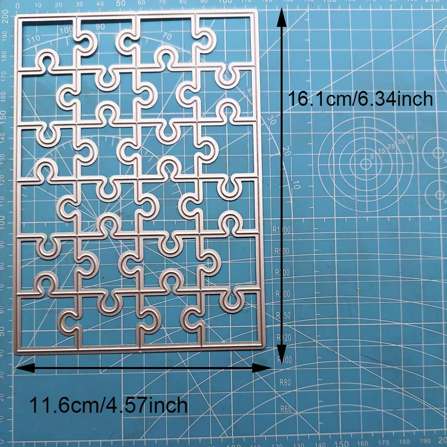 Small rectangular puzzle frame metal cutting mold for DIY scrapbooking and embossed crafts thumbnail 2