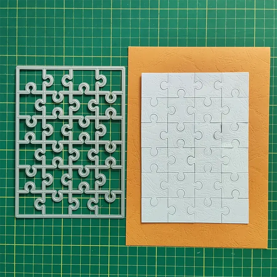 Small rectangular puzzle frame metal cutting mold for DIY scrapbooking and embossed crafts thumbnail 5