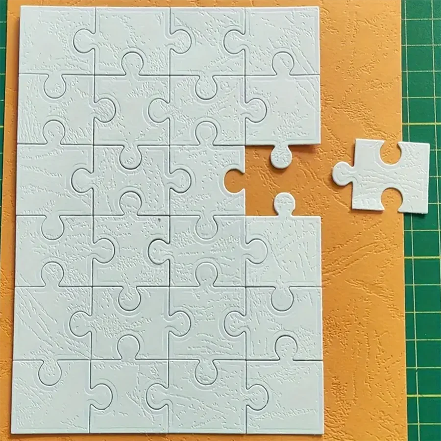 Small rectangular puzzle frame metal cutting mold for DIY scrapbooking and embossed crafts thumbnail 4