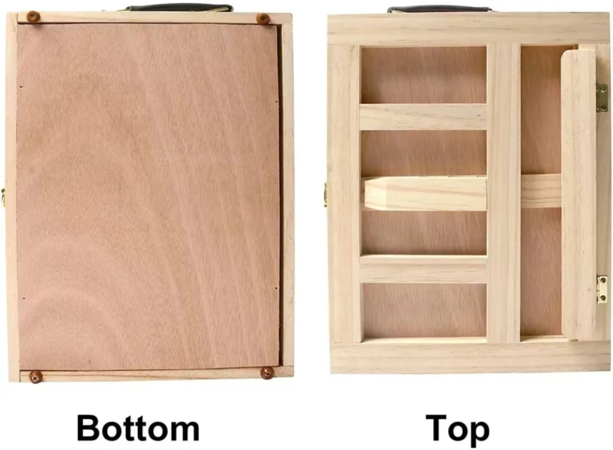 Portable Wooden Table Easel for Artists And Kids Sketch Drawer Box Desktop Laptop Accessories Suitcase Art Painting Supplies thumbnail 2