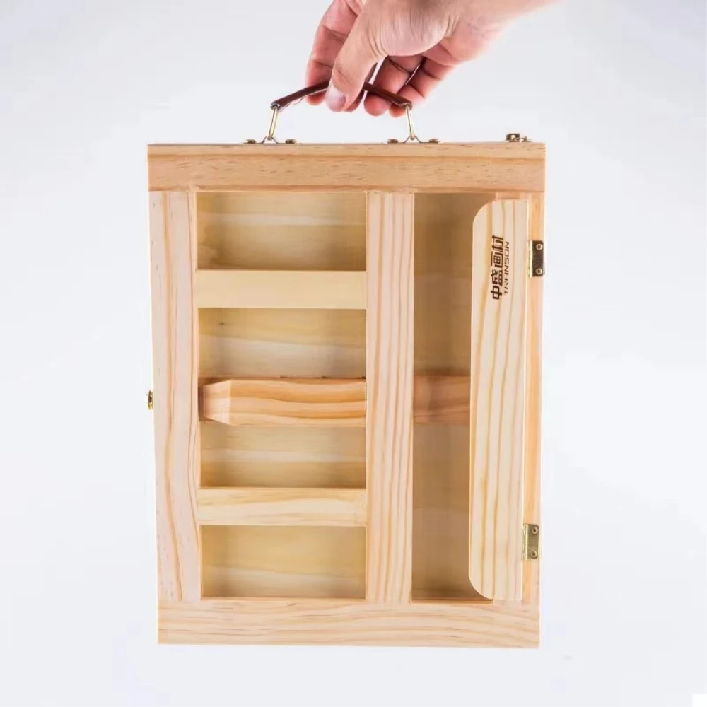 Portable Wooden Table Easel for Artists And Kids Sketch Drawer Box Desktop Laptop Accessories Suitcase Art Painting Supplies thumbnail 4